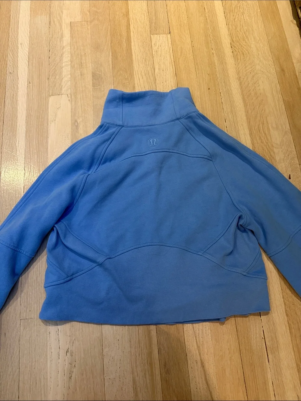 Women’s Half-Zip Pullover Sweatshirt in Light Blue